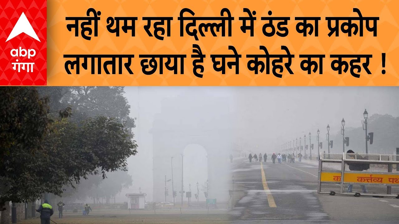 Delhi Air Pollution: नहीं थम रहा दिल्ली में ठंड का प्रकोपलगातार छाया है घने कोहरे का कहर ! | ABP