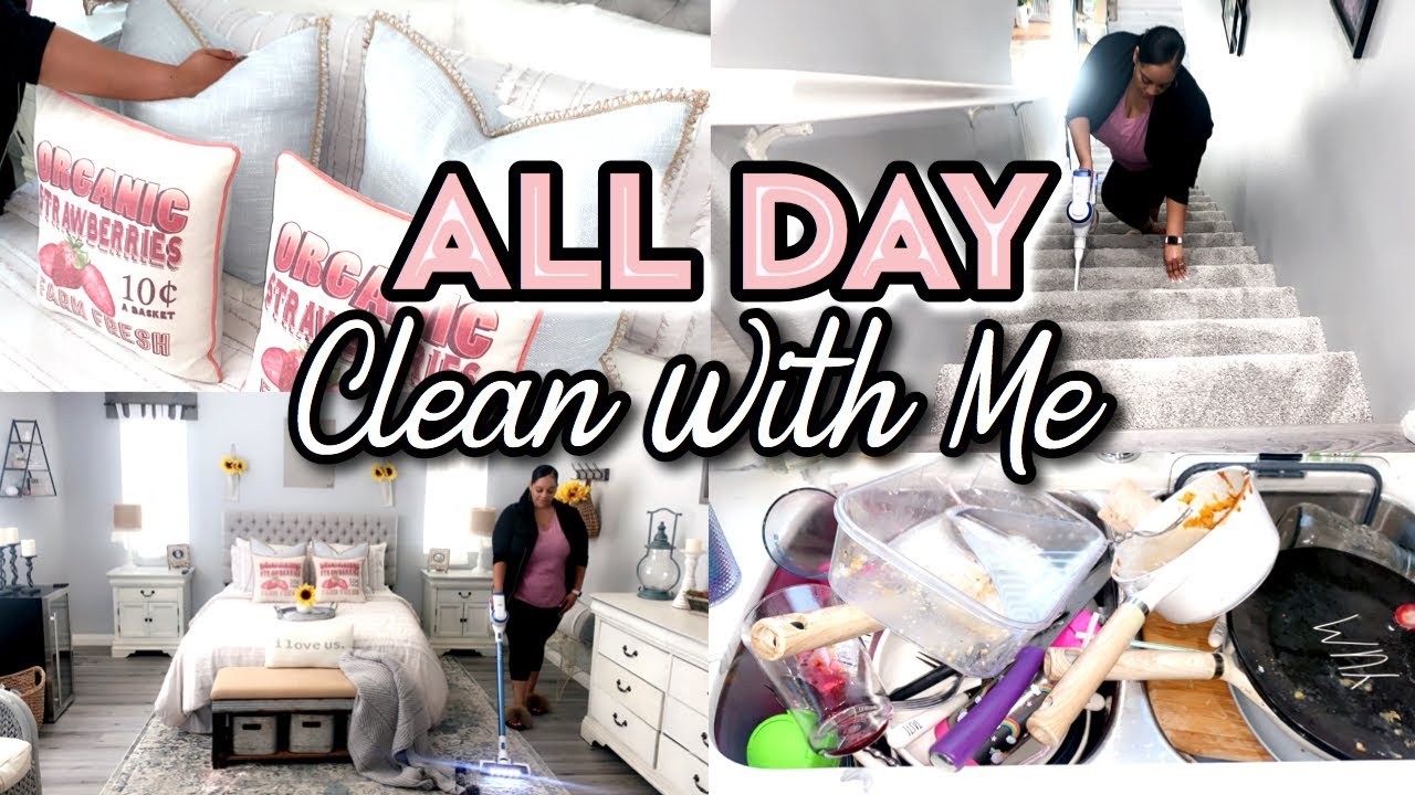 ALL DAY CLEAN WITH ME | EXTREME CLEANING MOTIVATION | HOMEMAKING INSPIRATION