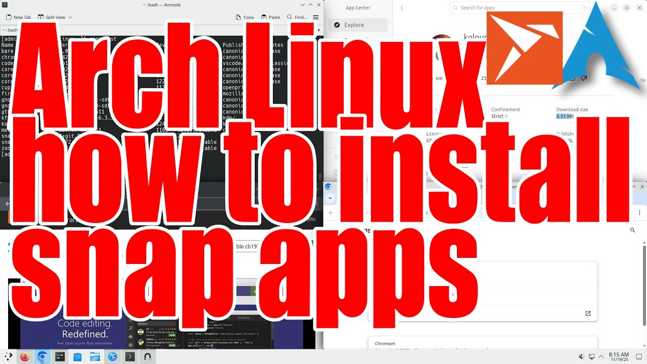 Arch Linux how to install snap apps tutorial for beginners - November 2025 - 5c3b4aeb
