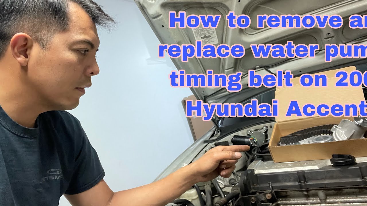 How to remove and replace timing belt on Hyundai Accent 2003