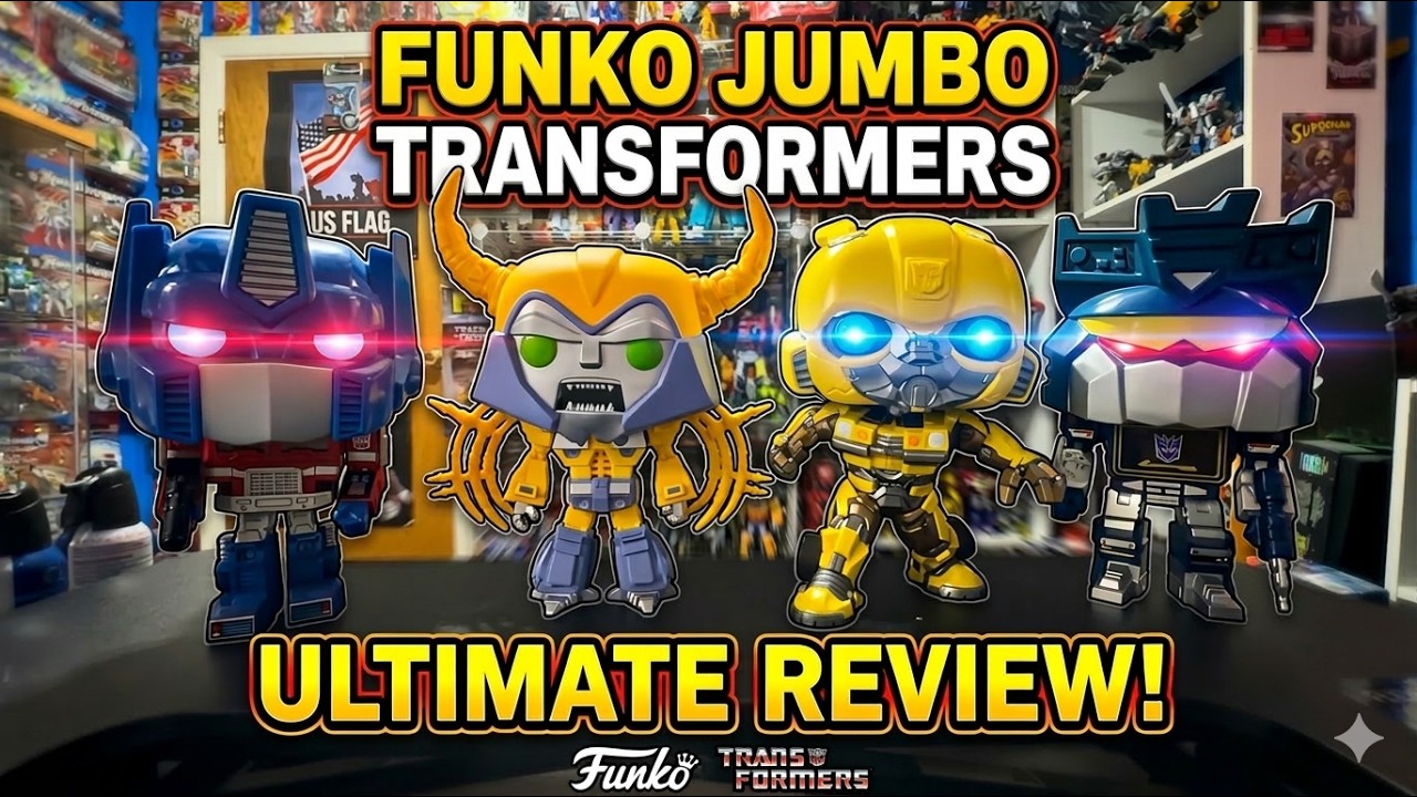 Transformers Jumbo Funko Pop Review: Optimus Prime, Soundwave, Unicron & Bumblebee!