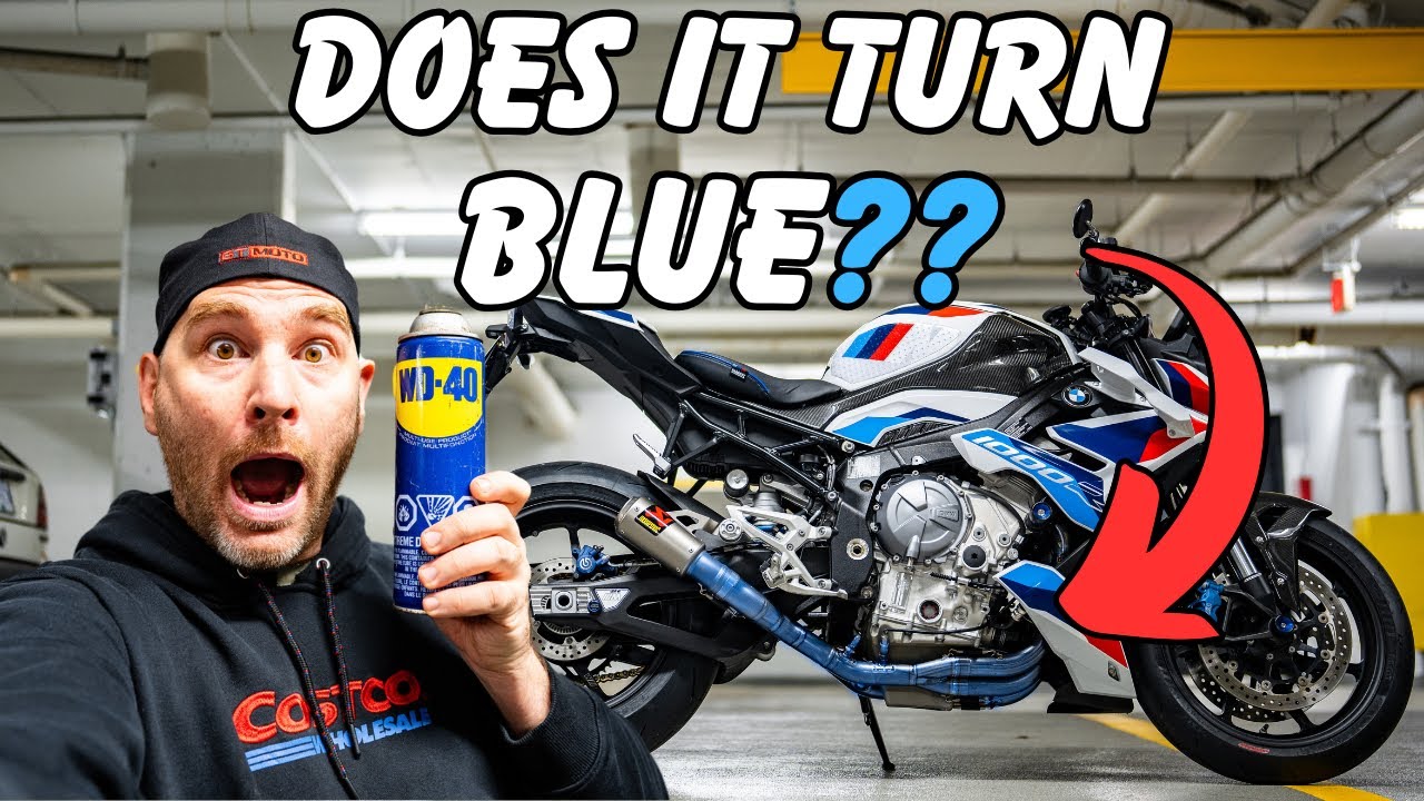 USING WD-40 ON MY M1000R AKRAPOVIC TITANIUM EXHAUST!!