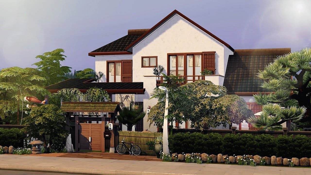 Japanese Family Home • The Sims 4 • No CC | Speed Build