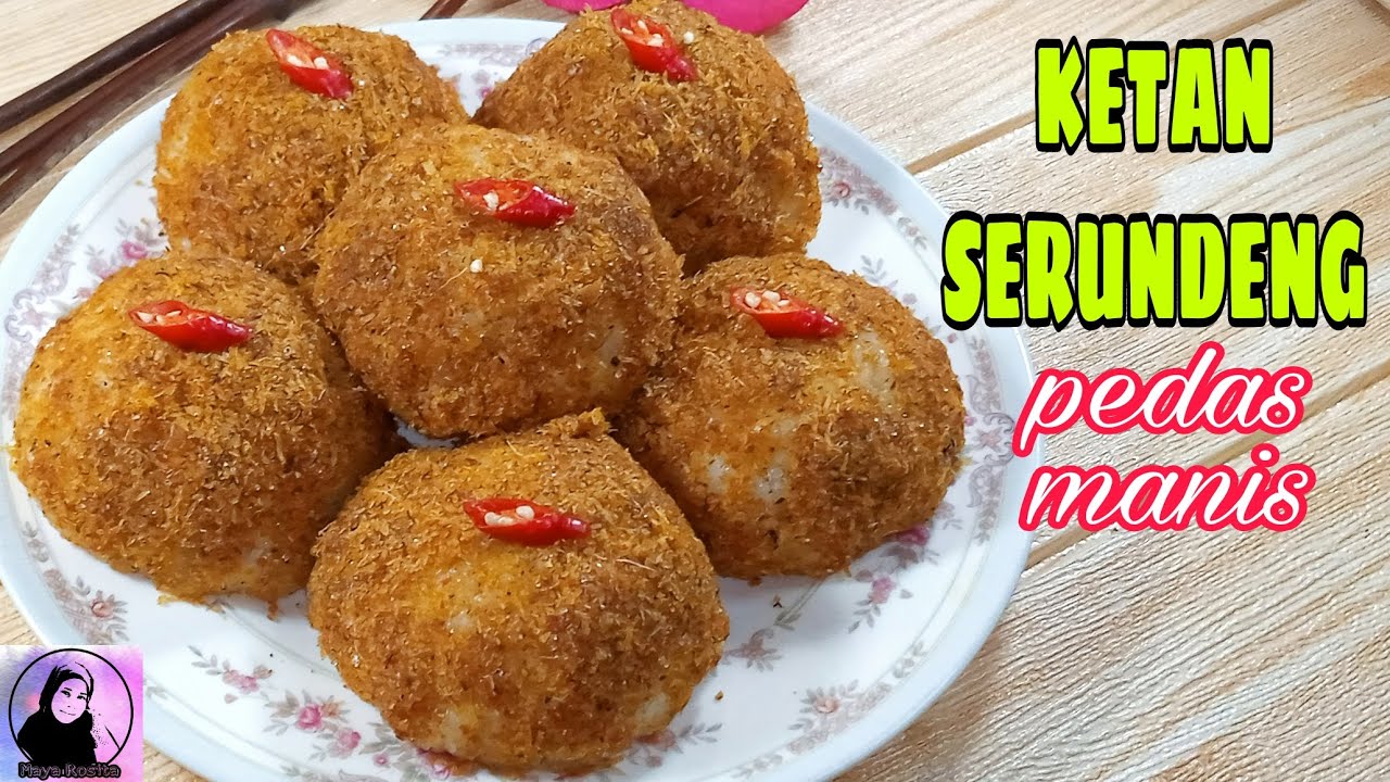 Resep ketan serundeng kelapa // ketan serundeng pedas manis