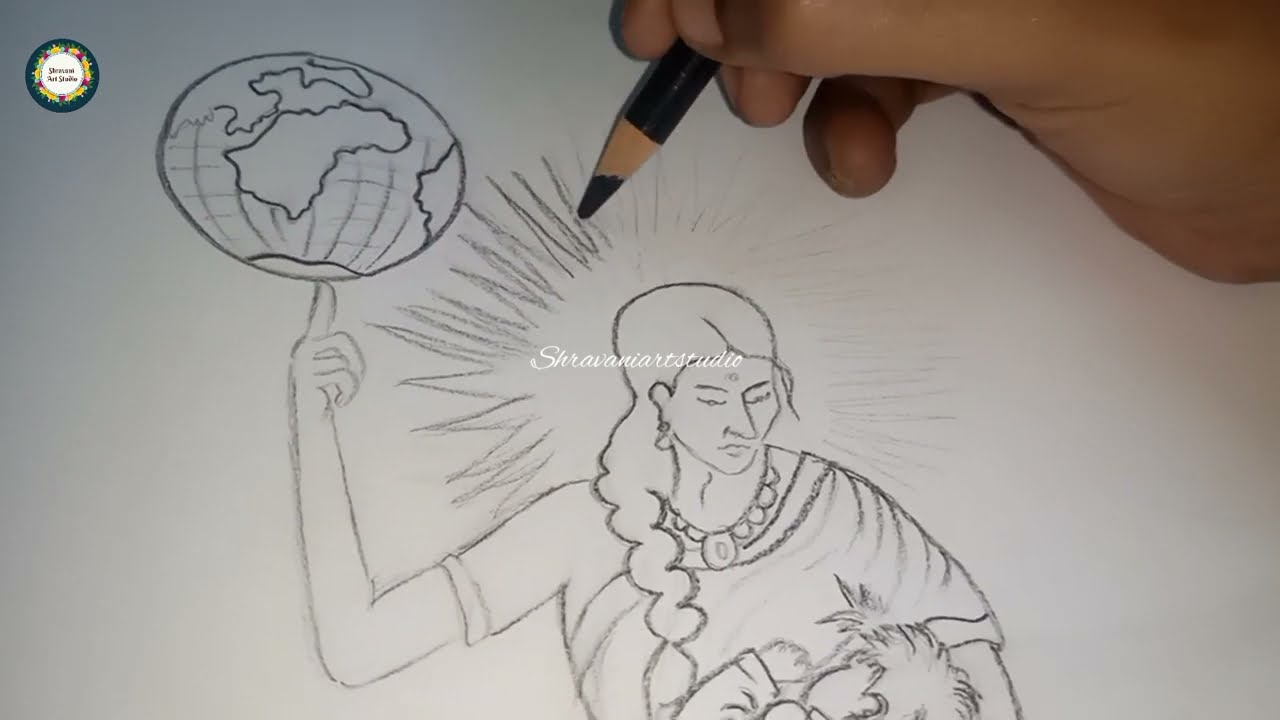 WOMEN'S DAY DRAWING | I am more than enough☝️🌐 MOTHER'S DAY drawing🌻Women empowerment drawing easy