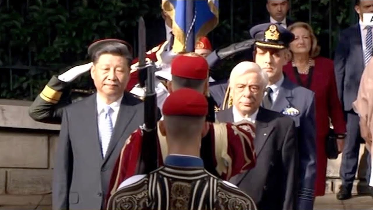 Greek President holds welcome ceremony for visiting Chinese leader