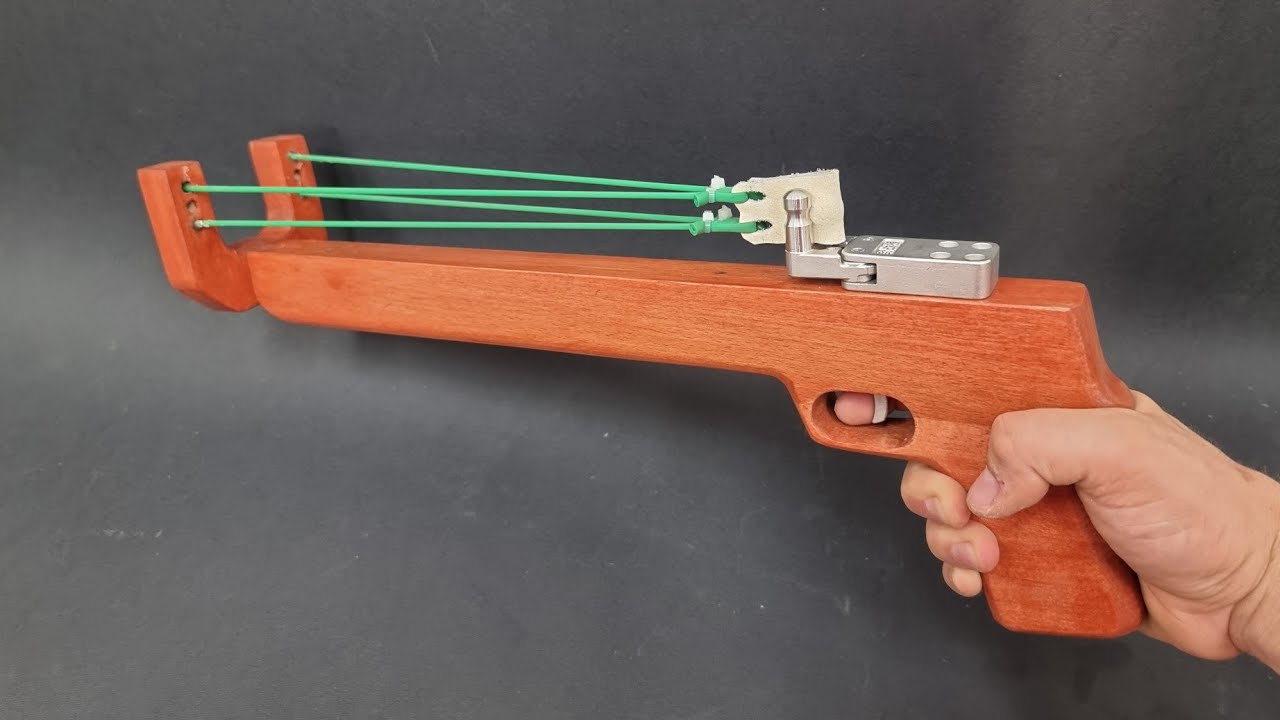 How to Make beautiful DIY Slingshot by only using basic tools - drill and hand tools
