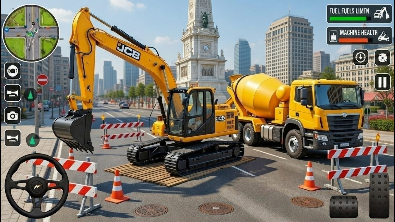 JCB Construction Simulator 3D - Real JCB Excavator Crane Game - Android Gameplay