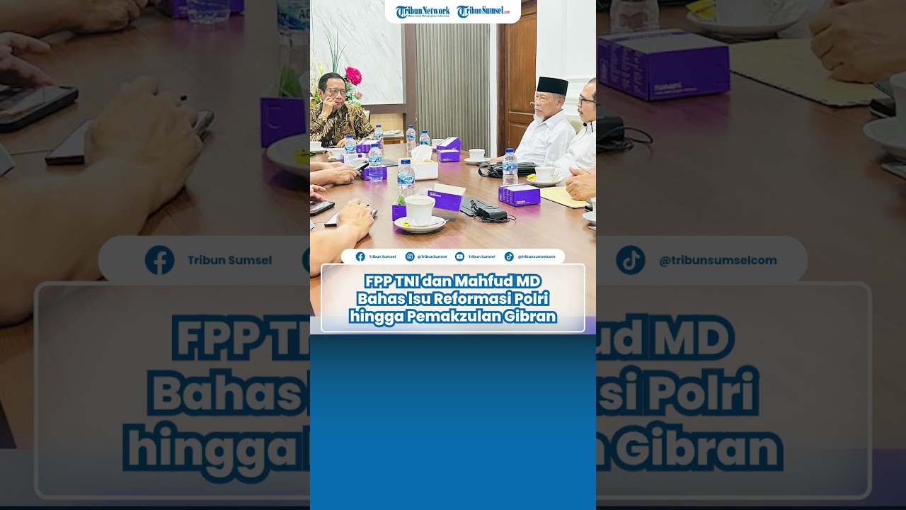 Forum Purnawirawan TNI Datangi Mahfud MD, Bahas 8 Poin Tuntutan Termasuk Pemakzulan Gibran