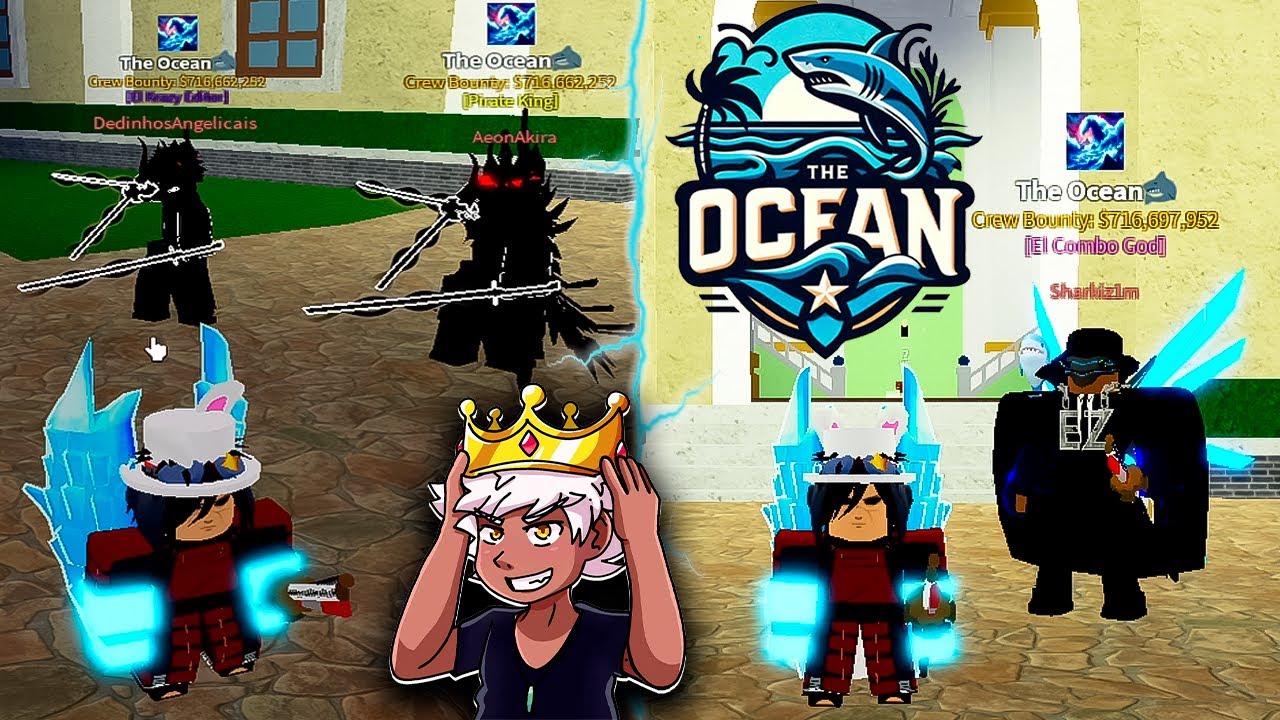 FIZ O TESTE PARA A CREW TOP 1 DO BRASIL NO BLOX FRUITS!!! THE OCEAN  @sharkizimdois