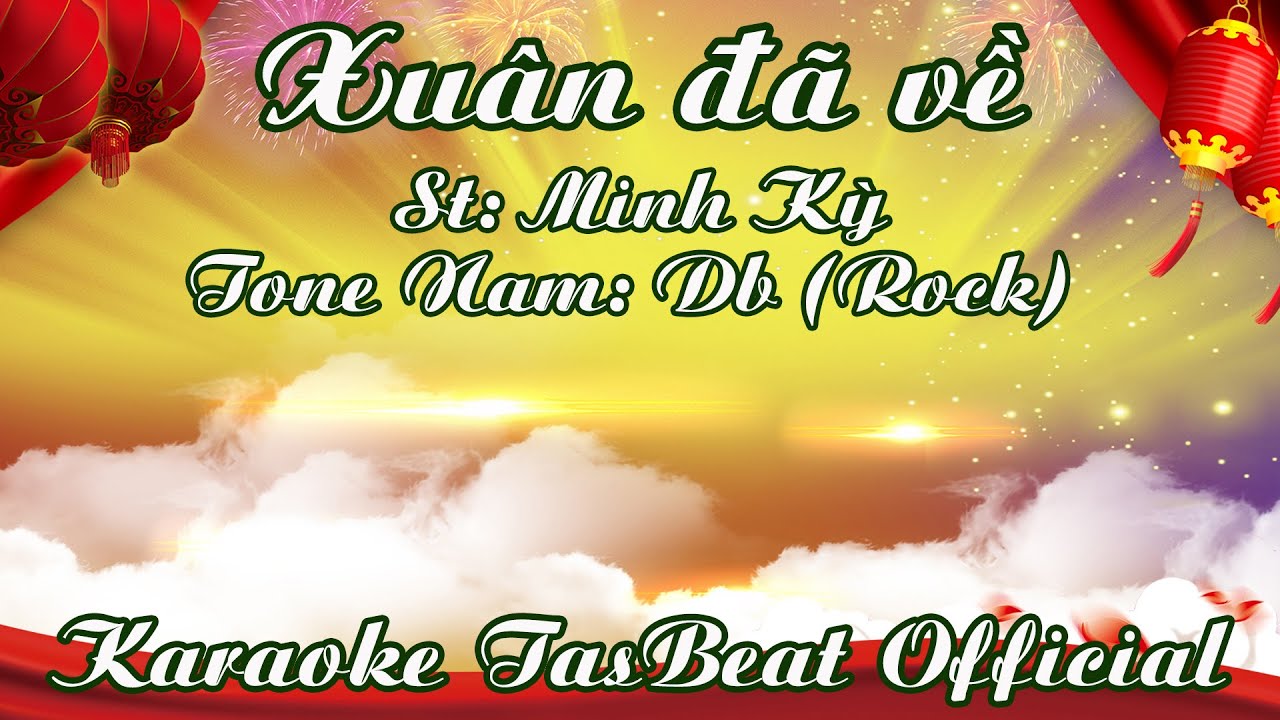 Karaoke Xuân Đã Về (Rock) Tone Nam | TAS BEAT