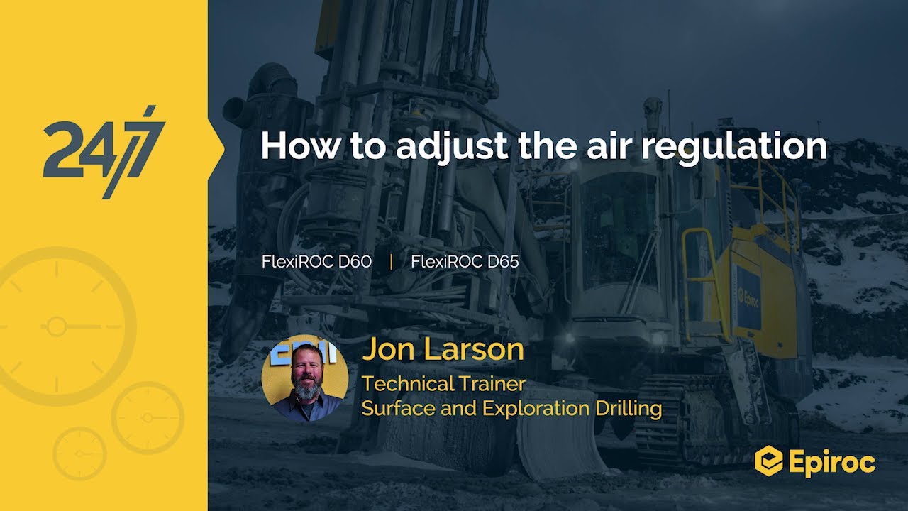 How to adjust air regulation | FlexiROC D60 | FlexiROC D65