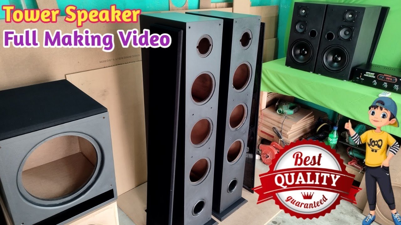 how to make tower speaker box || tower speaker box