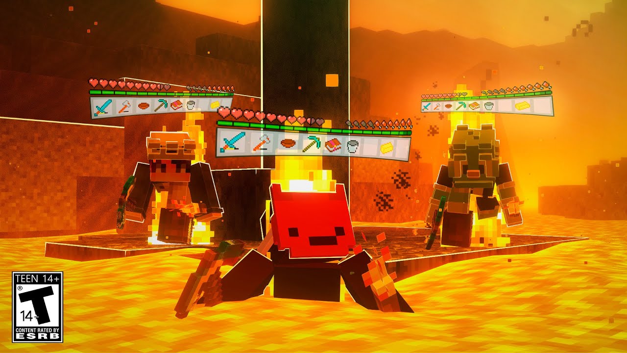 MINECRAFT COM O INVENTARIO COMPARTILHADO COM 3 PESSOAS!