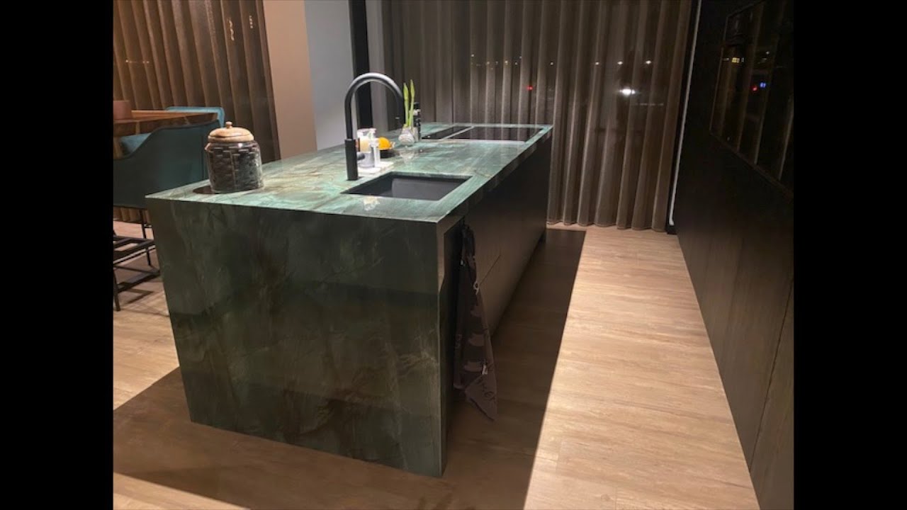 Keukenblad kwartsiet Emerald Green