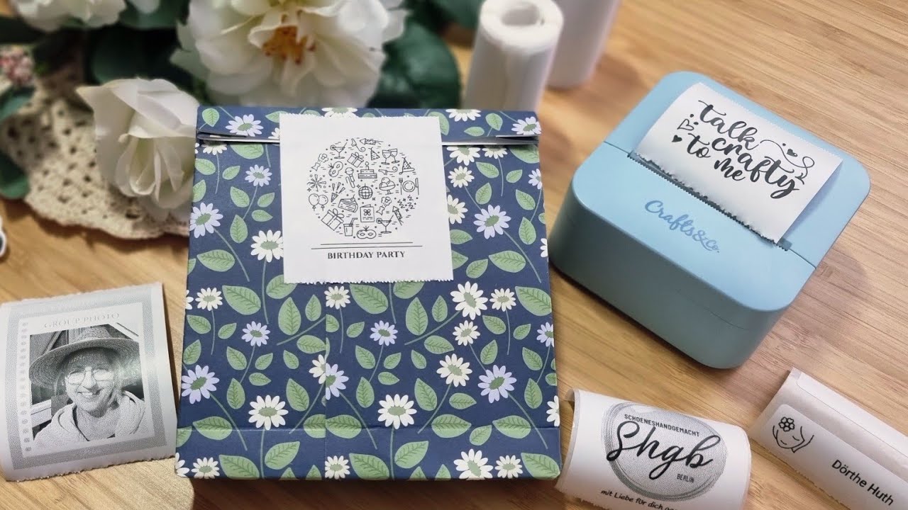 Mini-Drucker, #Craftsandco, wir testen ihn, wofür nutze ich ihn, einfache Tüte mit Boden #basteln