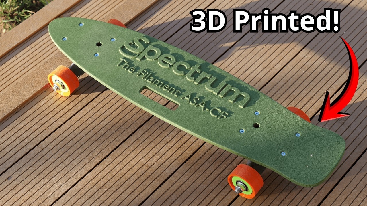 Uno Skateboard stampato in 3D! Test di resistenza: ASA-CF, PCTG e TPU 98A