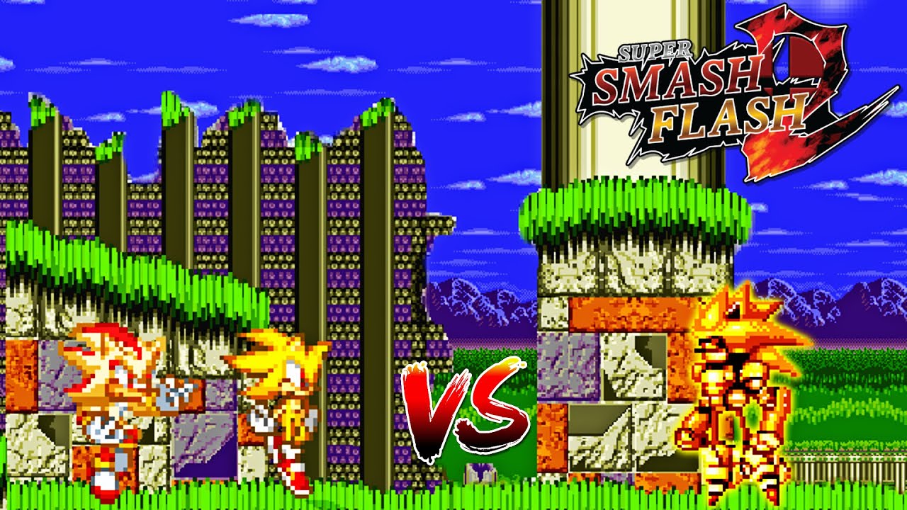 SSF2 Mods: Super Sonic and Super Shadow vs Semi-Super Mecha Sonic