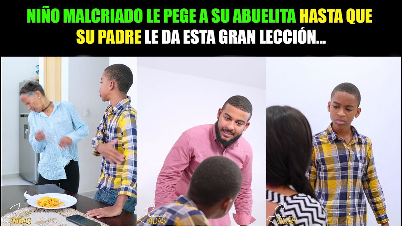 Niño malcriado le peg4 a su abuelita hasta que su padre le da esta gran lección