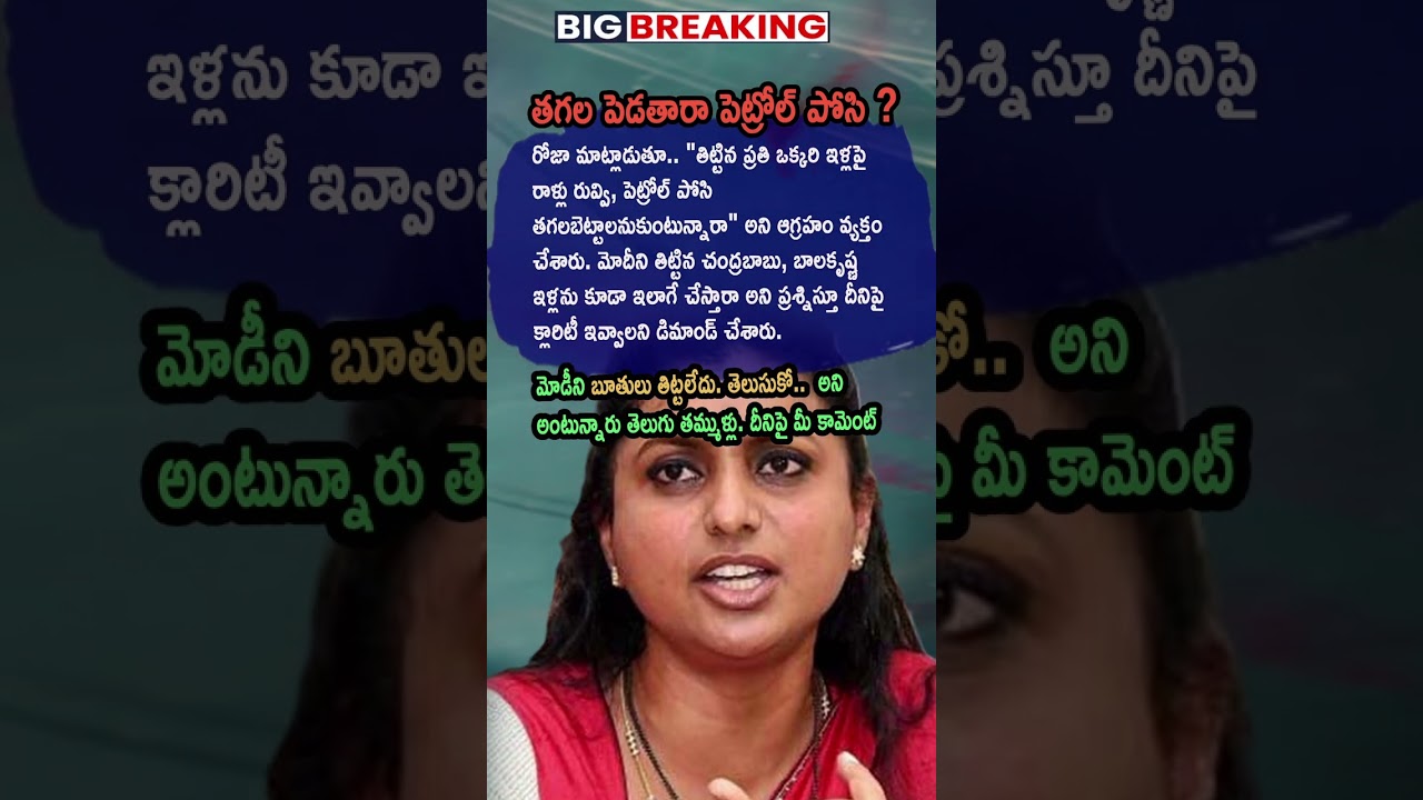 AP Politics, Roja Demands Clarity on Political Violence Allegations ⚡