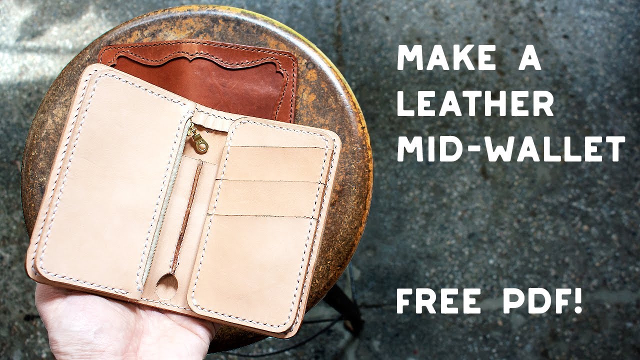 Make A Leather MID-WALLET | (FREE PDF DOWNLOAD!)