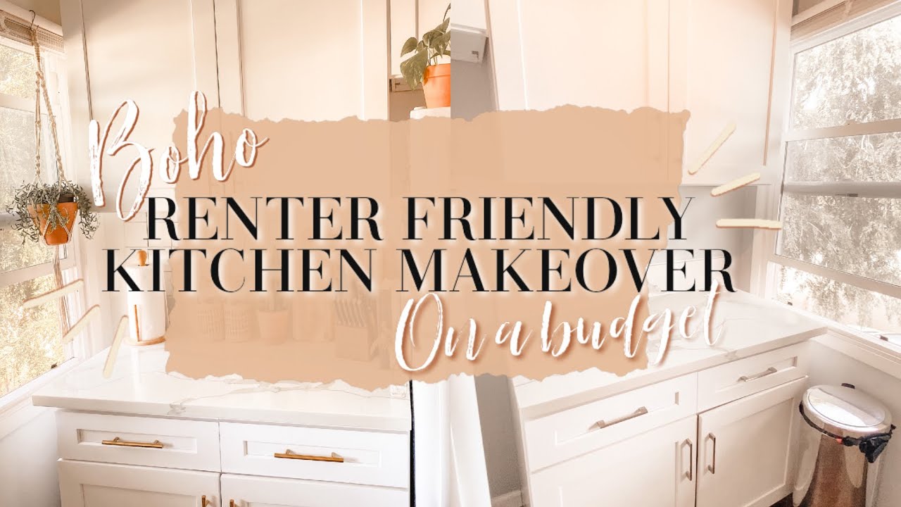 RENTER KITCHEN UPDATE /DIY PEEL & STICK BACKSPLASH