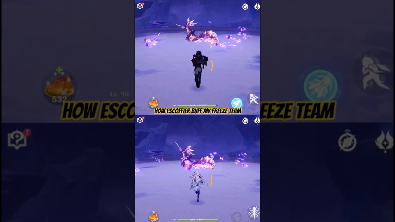 Escoffier is the Key for Freeze Team❄️🩵 #genshinimpact #shorts