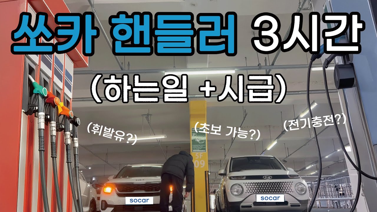 악명 높은 쏘카 핸들러 알바하기 #알바 #핸들러 #쏘카 #쿠팡