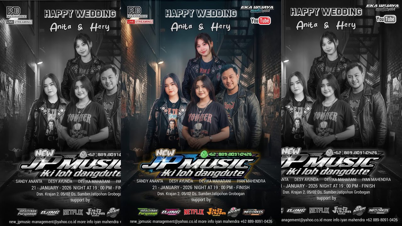 🔴🔵LIVE NEW JP MUSIK DALAM RANGKA HAPPY WEDDING ANITA & HERY  // EKA WIJAYA AUDIO