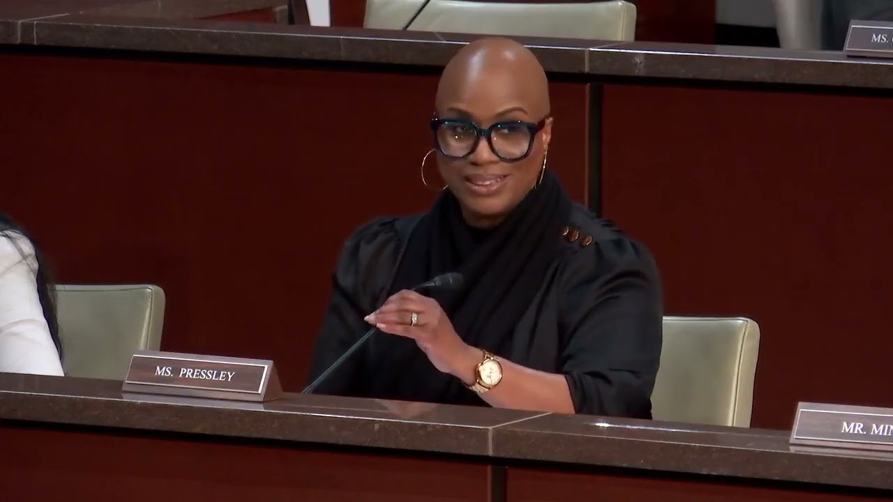 Rep. Ayanna Pressley Slams Trump and Musk for Enriching Themselves Under Guise of “Efficiency”