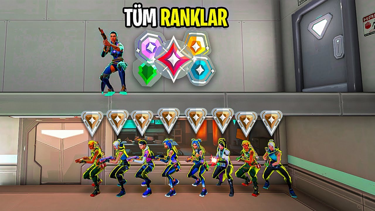 9 bronz VS her ranktan bir oyuncu | valorant