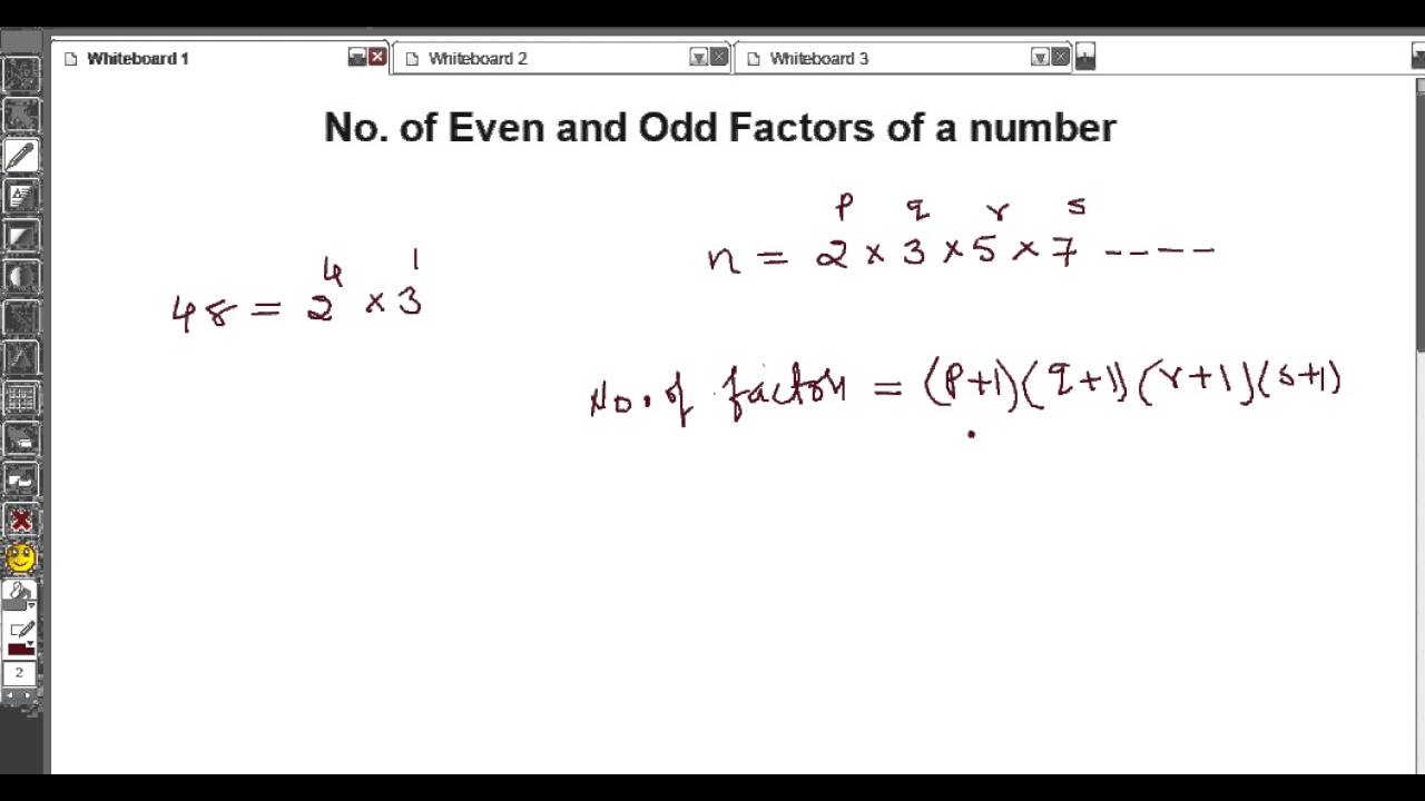 Number of Even and Odd factors