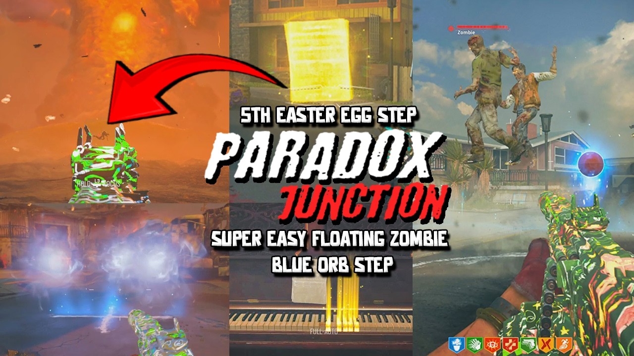 Paradox Junction 5th Easter Egg Steps (Floating Zombie Orb Step & Yellow Flying Music Note Guide)