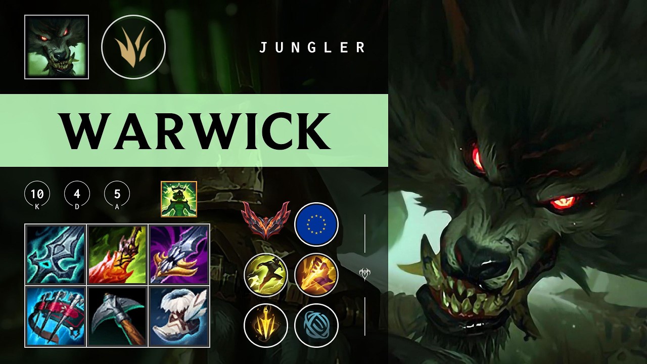 Warwick Jungle vs Diana - EUW Grandmaster Patch 26.04