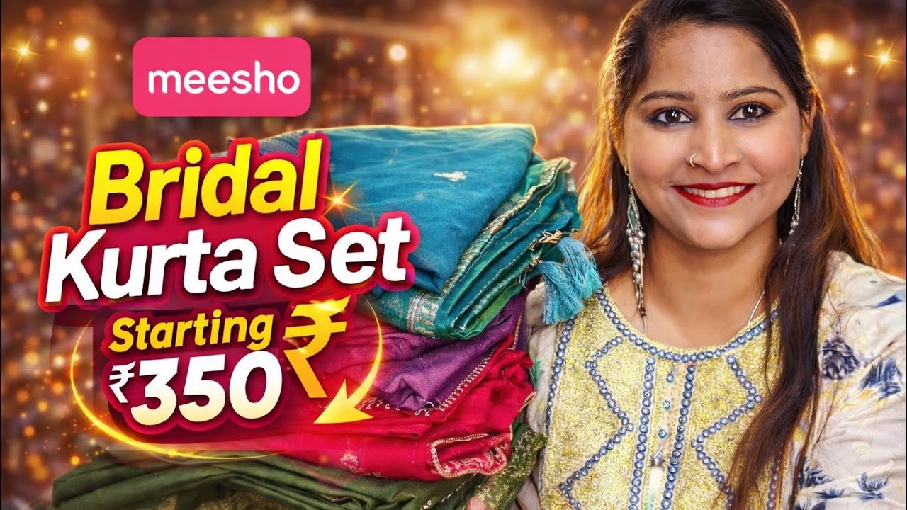 Meesho Bridal Kurta Set Haul 👰✨ Affordable Wedding Collection | Starting Budget Friendly #houl video