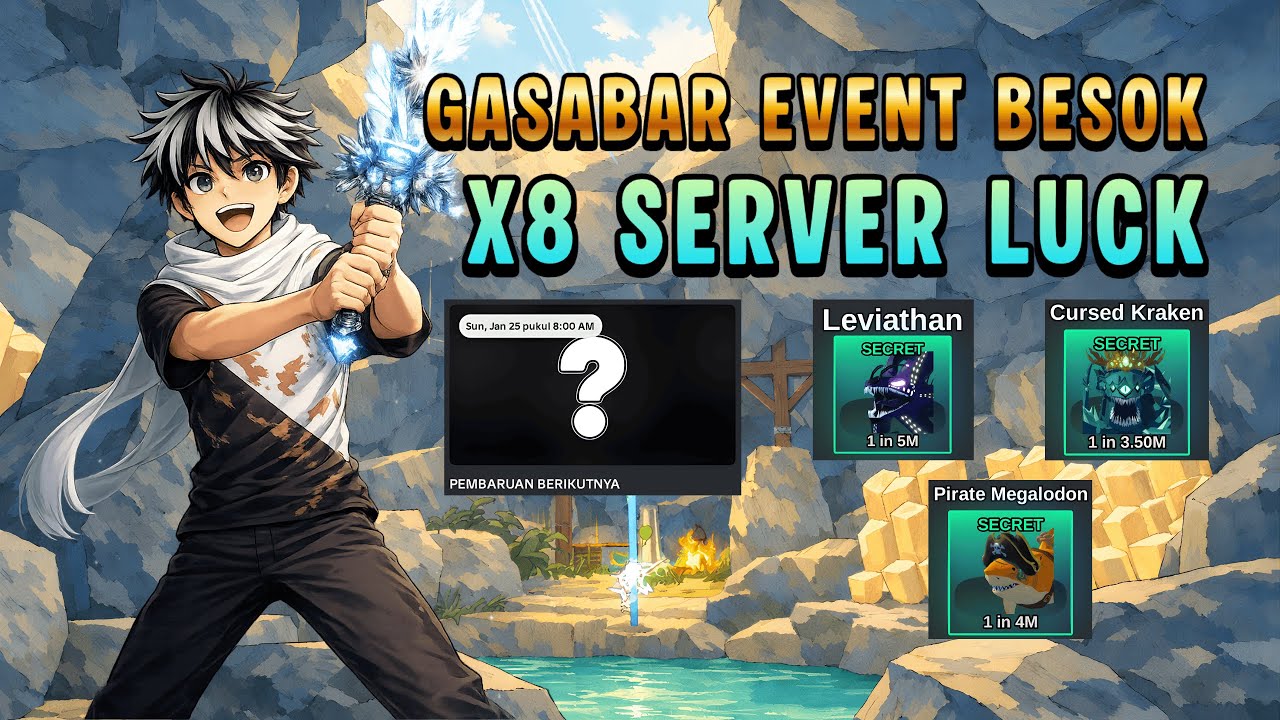 X8 SERVER Fish It | Besok Event Apa Guys + Menuhin Index | DAY 24/365 