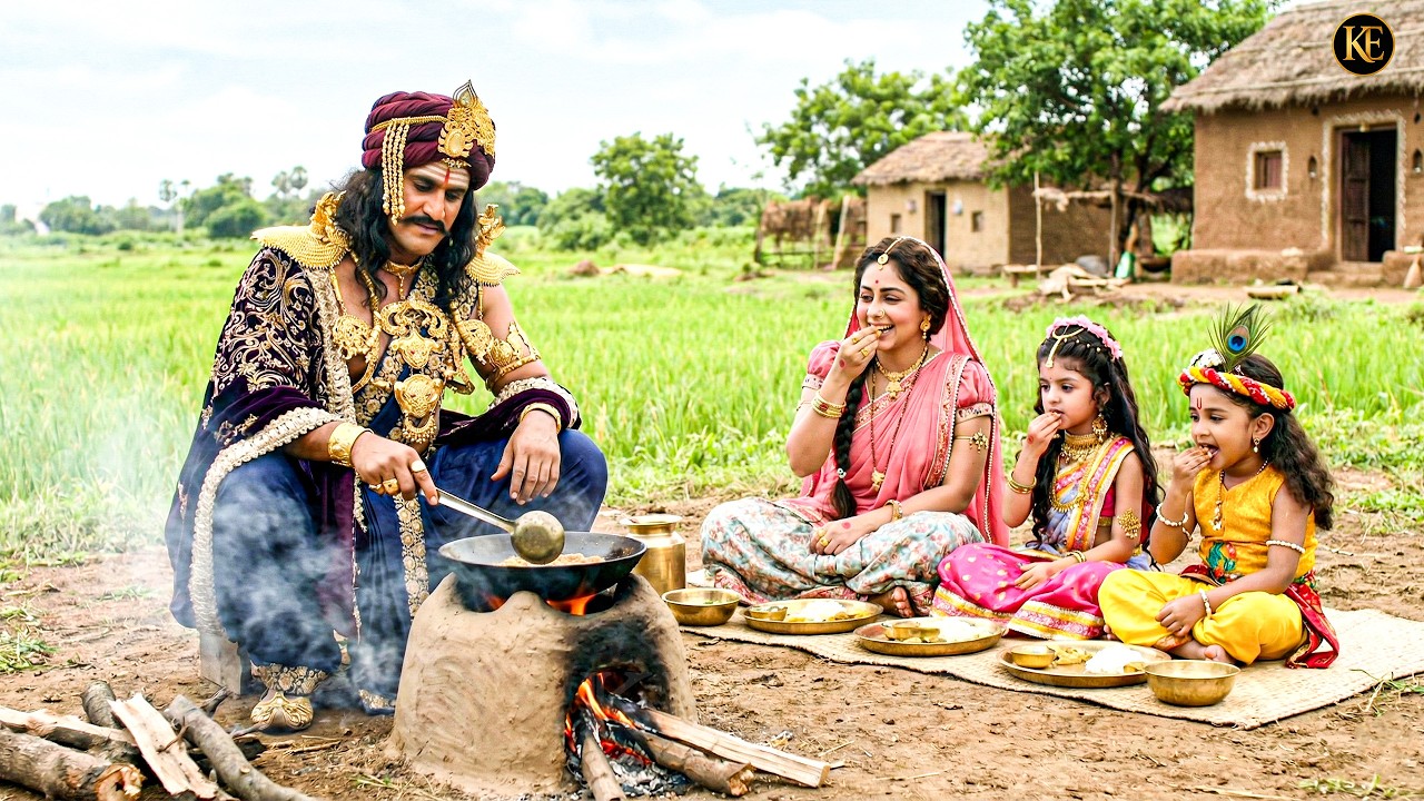 नंद बाबा ने खेत में बनाया स्वादिष्ट खाना, कान्हा-राधा ने मिलकर खाया! | YMKN | Krishan leela