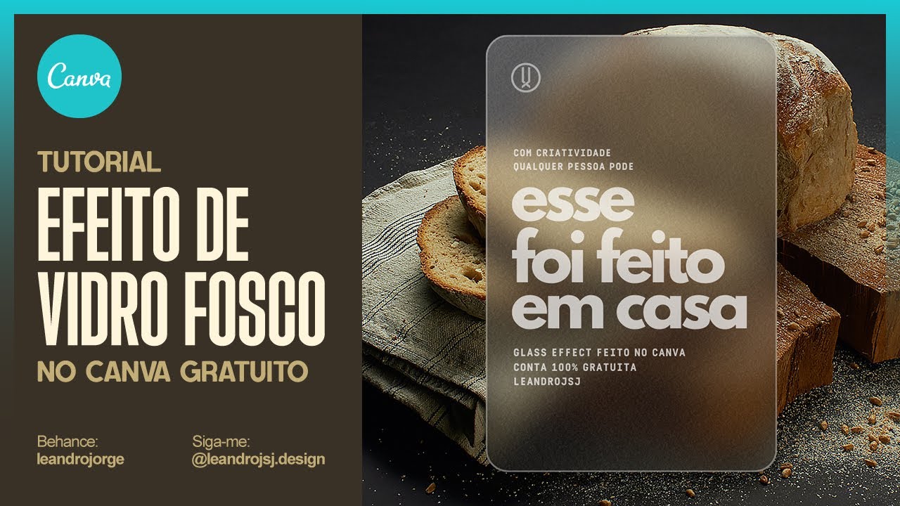 Como FAZER EFEITO de VIDRO no Canva - Efeito GLASS