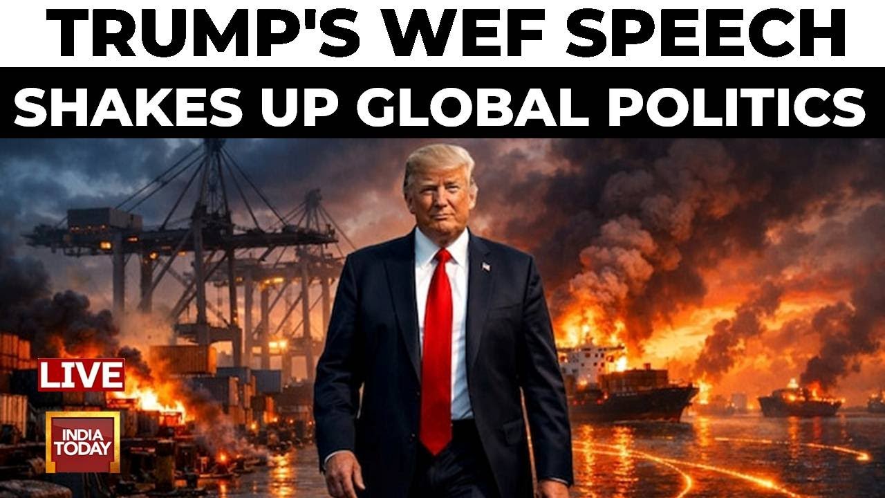 Trump Warns Europe LIVE | Fiery Trump Address at World Economic Forum | Greenland News Live
