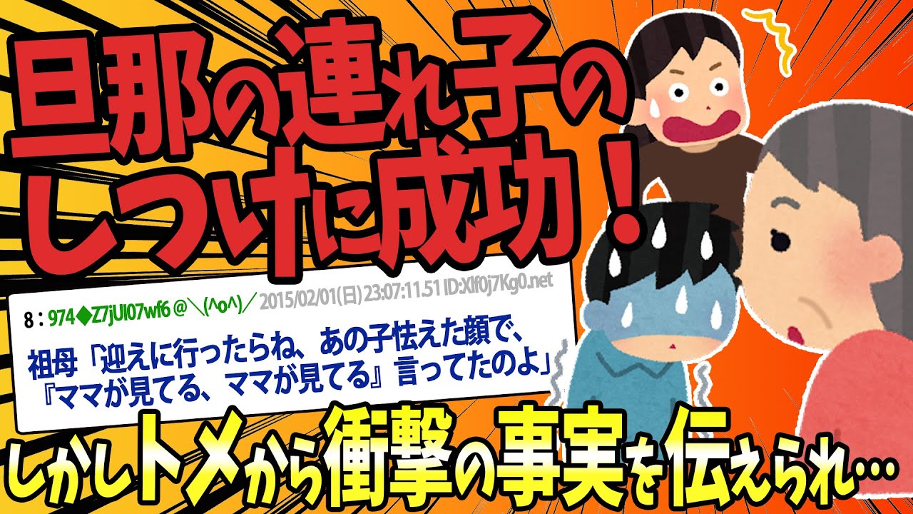 【2ch修羅場】旦那の連れ子が問題児だったけど、私が母親になって劇的に改善！しかしトメから明かされた真相が超ヤバかった…【ゆっくり解説】