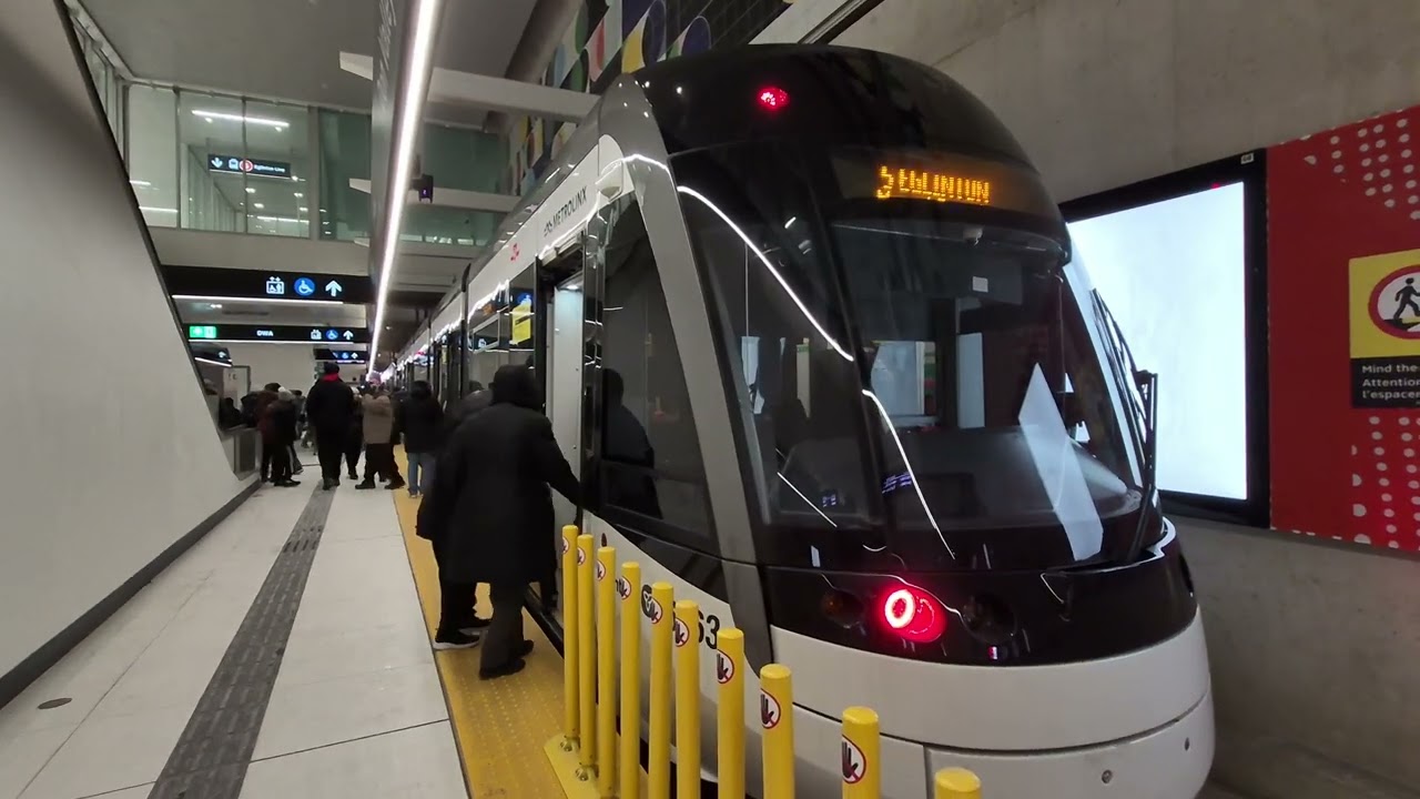Line 5 Eglinton - Train at Don Valley (Science Centre) Station!