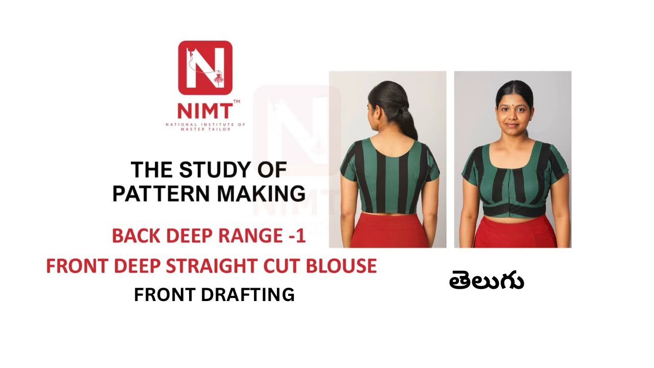 Front Drafting | Front Straight Cut Blouse Pattern – NIMT #telugu 