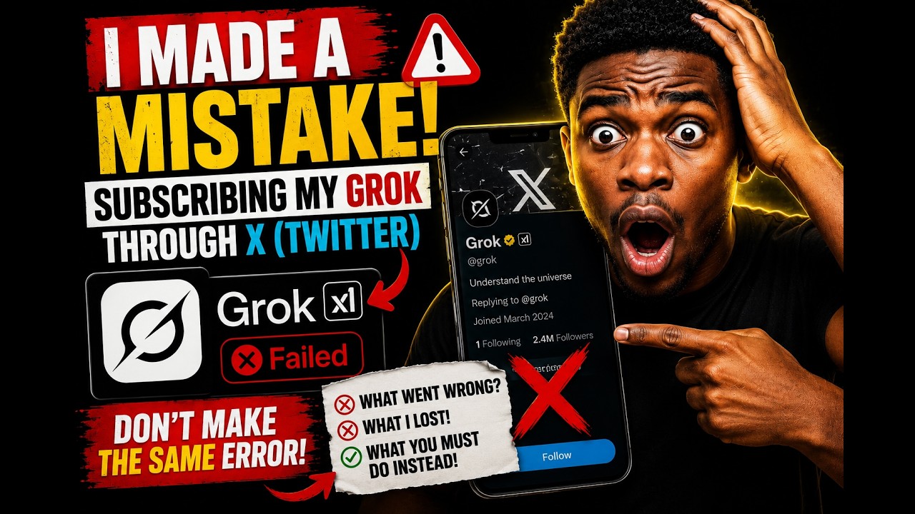 Grok subscription, 🚨 I MADE A HUGE MISTAKE USING GROK THROUGH X (TWITTER)&hellip; 😳