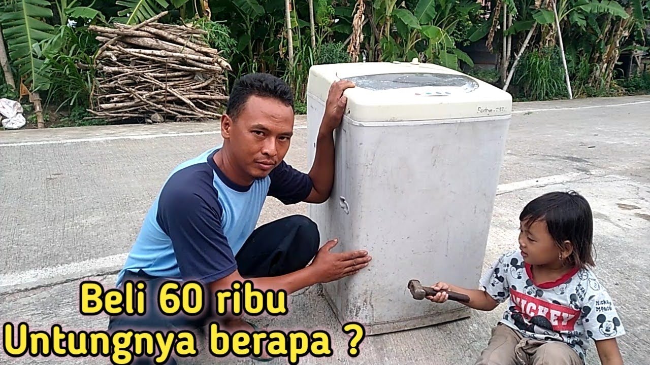 Berapa Untung Beli Mesin Cuci ini ? | Rosok Mesin Cuci Polytron Satu tabung.