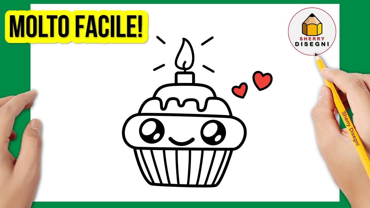 Disegno Cupcake Passo dopo Passo 🧁 | Disegni Facili [KAWAII!]