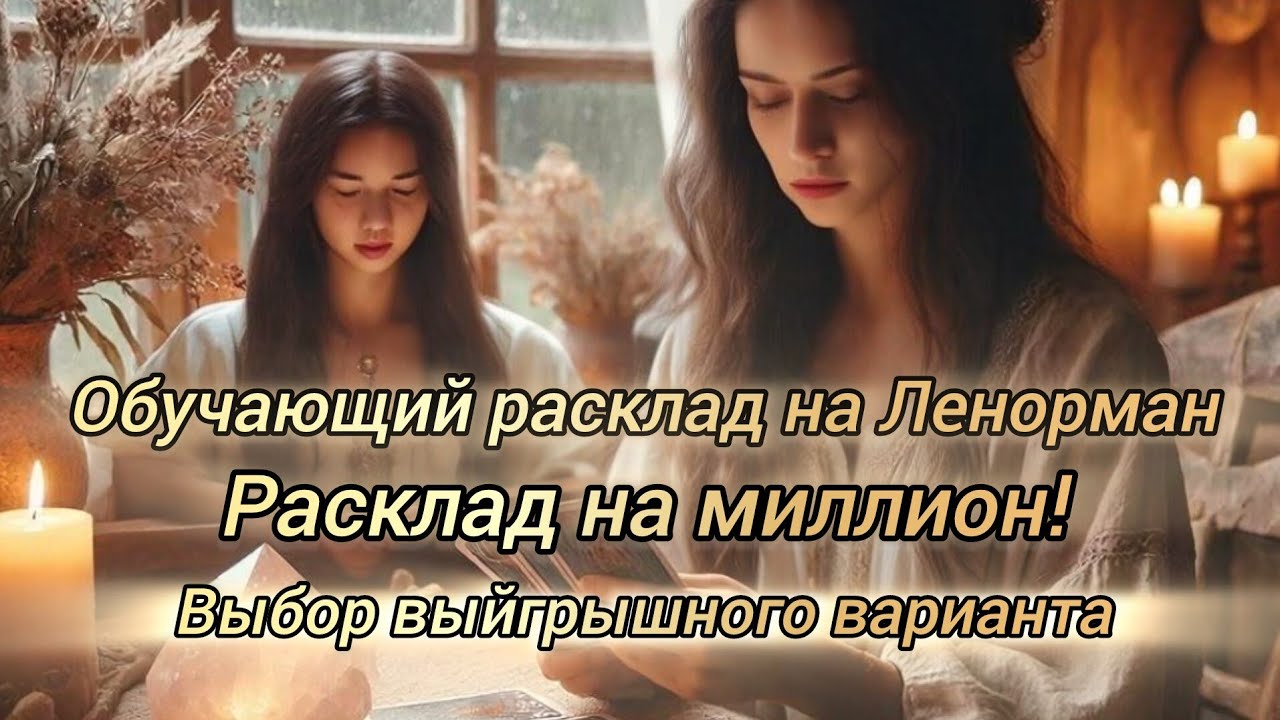 Обучающий разбор на Ленорман 🔮. Расклад на миллион!💰 Выбор варианта.