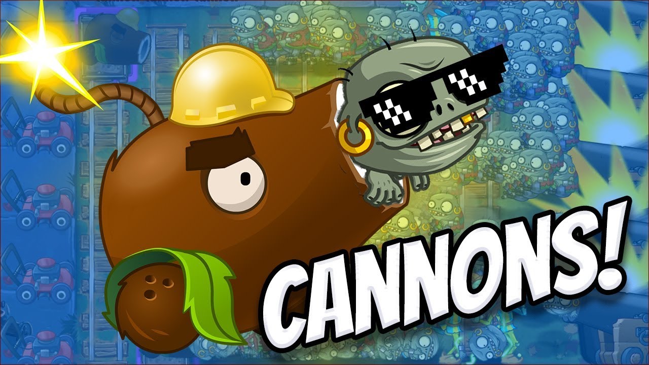 Lots-a-Cannon - Imp Cannon vs Coconut Cannon Plants vs Zombies Epic MOD
