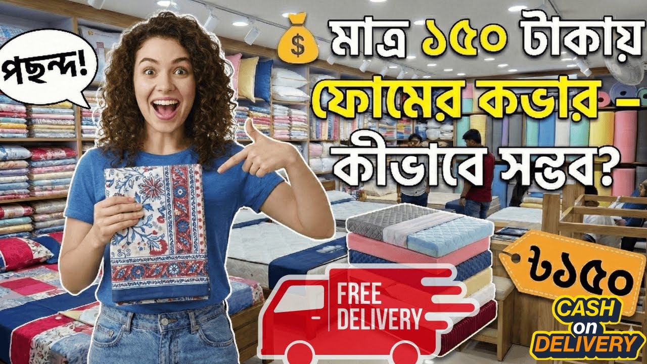 মাত্র ১৫০ টাকায় ফোমের কভার – কীভাবে সম্ভব? | Cash on Delivery BD