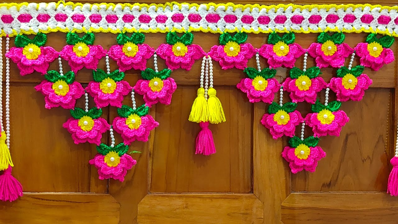 Wow 💞 Amazing Woolen Toran Design 🥰 Door Hanging Toran 💯 Easy to make for Beginners /Gate parda