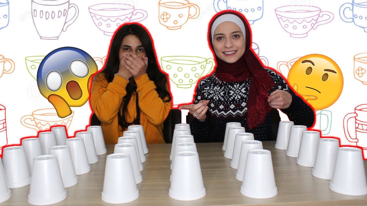 تحدي اكواب الحظ | لا يفوتكم شو صار بسارة!!
